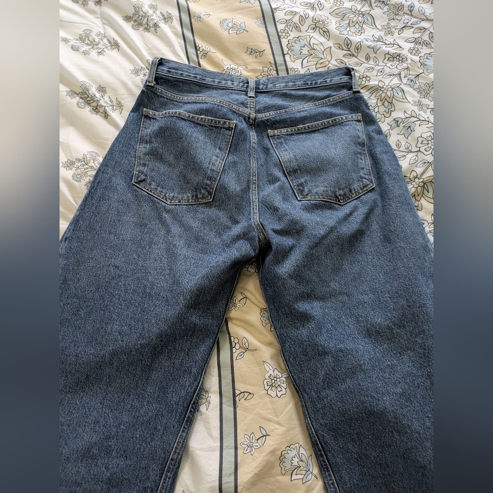 Agolde Dark Indigo Wide Leg High-Rise Jeans - Picture 11 of 11